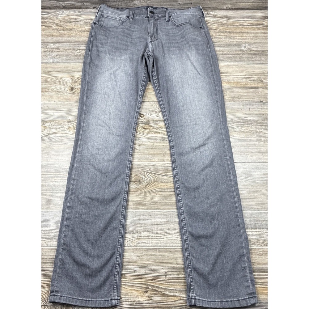PAIGE Federal Slim Straight Fit Stretch Jeans Dark Wash Gray Men's Size 33/33
